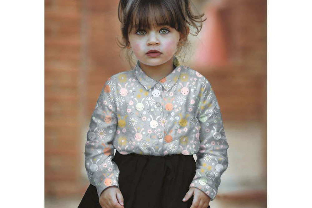 Baumwollstoff - Lustige Häschen