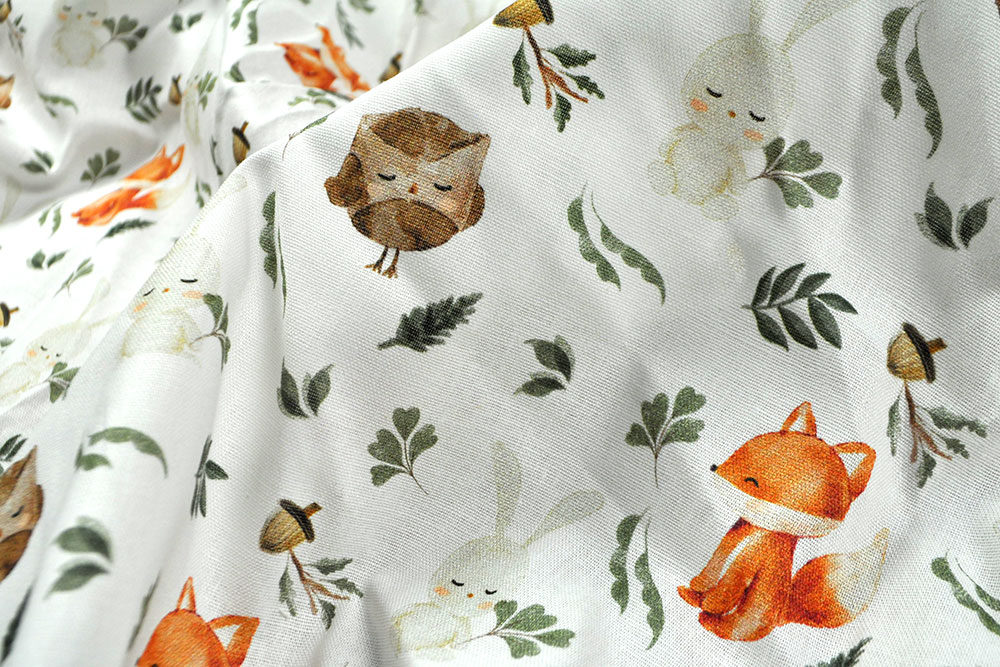 Baumwollstoff Digital - Waldtiere