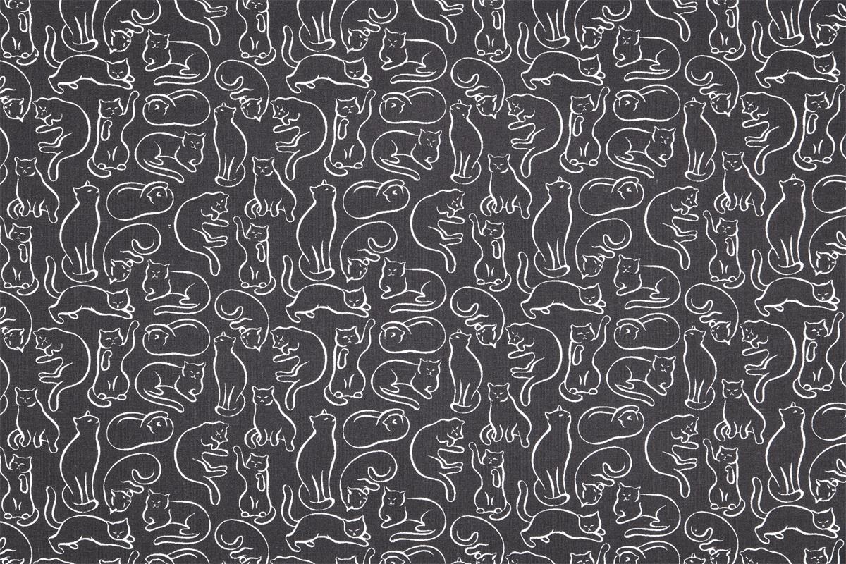 Baumwoll-Popeline - Cat Art