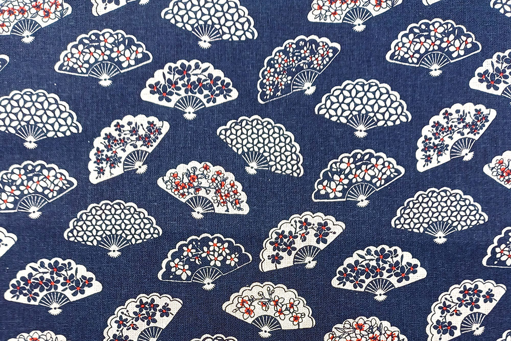 Baumwollstoff Asia - Fächer