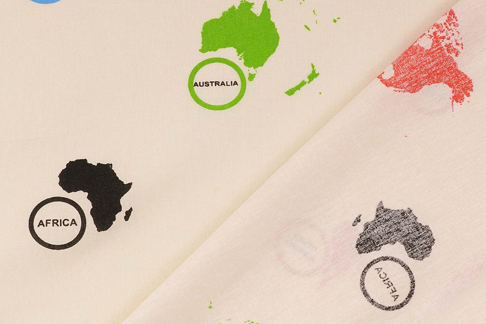 Baumwollstoff - Kontinente