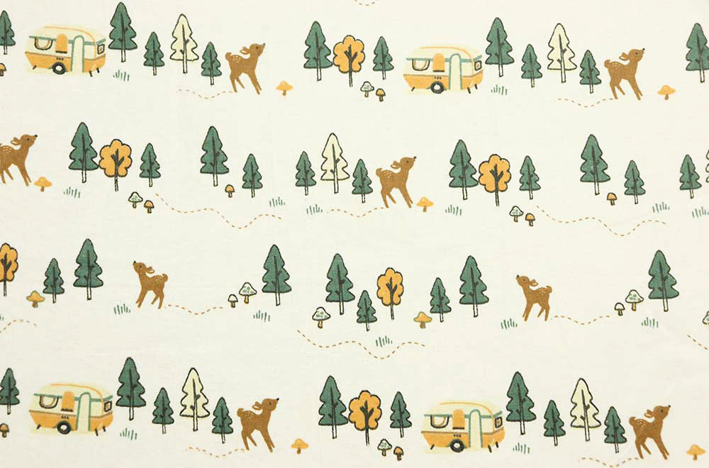 Baumwollflanell - Wald-Abenteuer