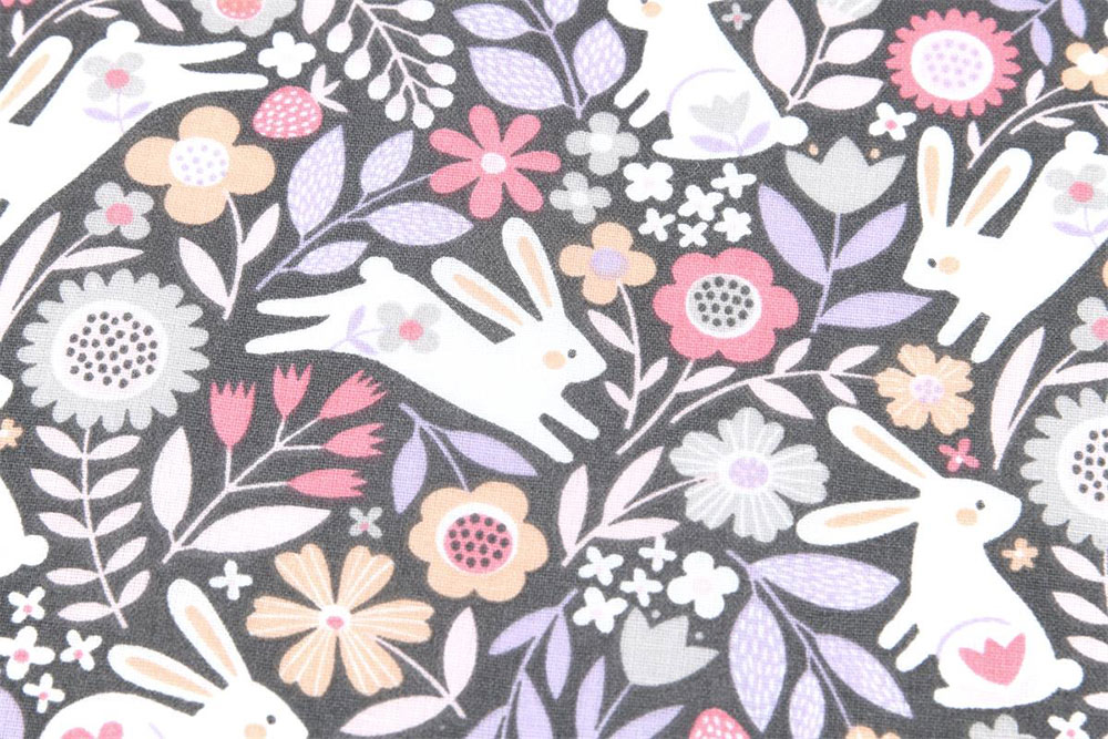 Baumwollstoff - Happy Hasen