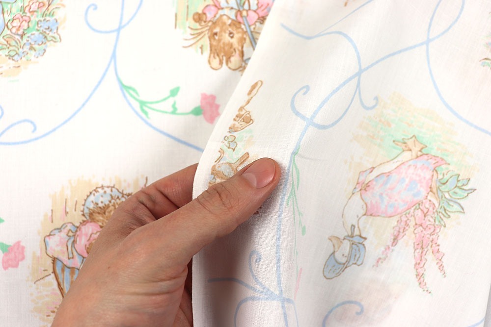 Baumwollstoff - Gans, Hase und Kätzchen