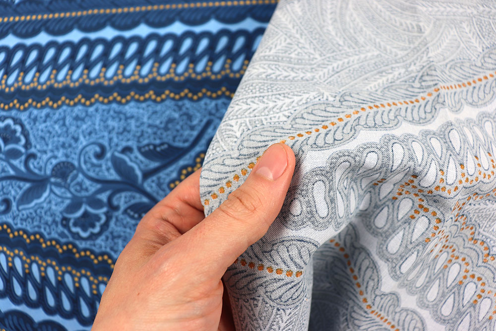 African Java Print - Premium - Blau