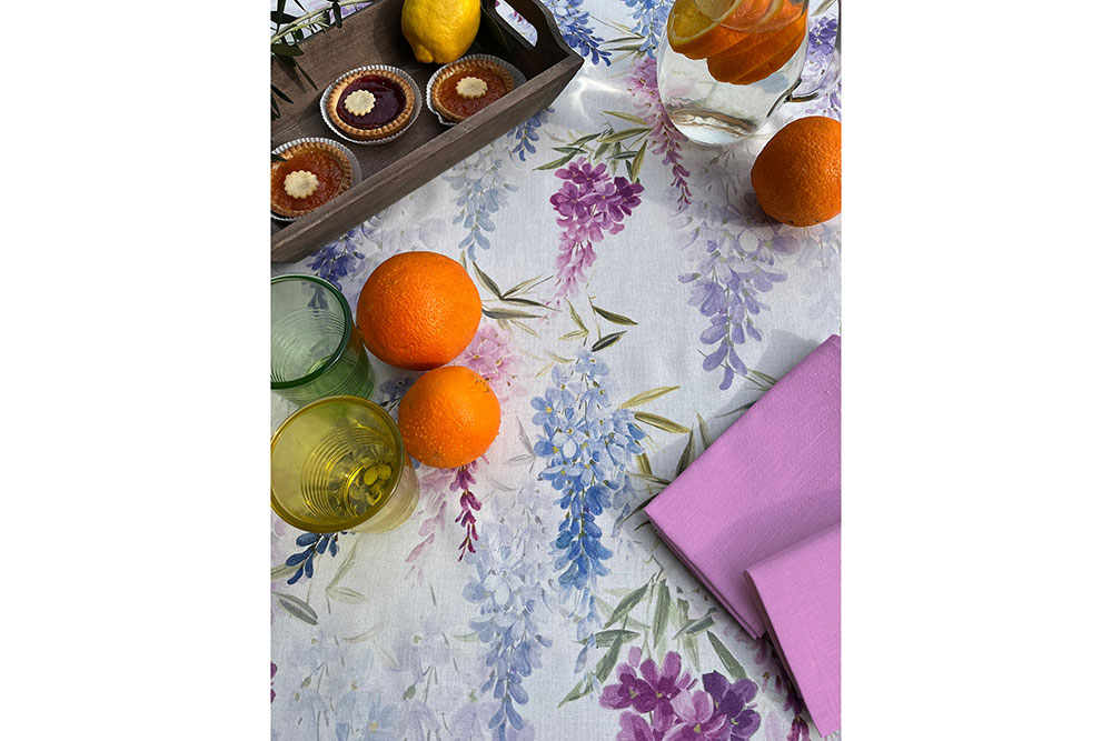 Baumwollstoff Digital - Hyazinthen - 280 cm