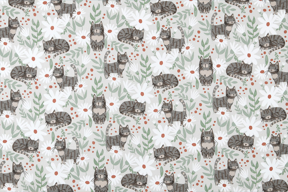 Baumwollstoff - Daisy Cats