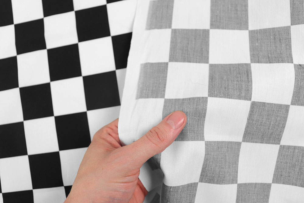 Popeline-Baumwollstoff - Schachbrett