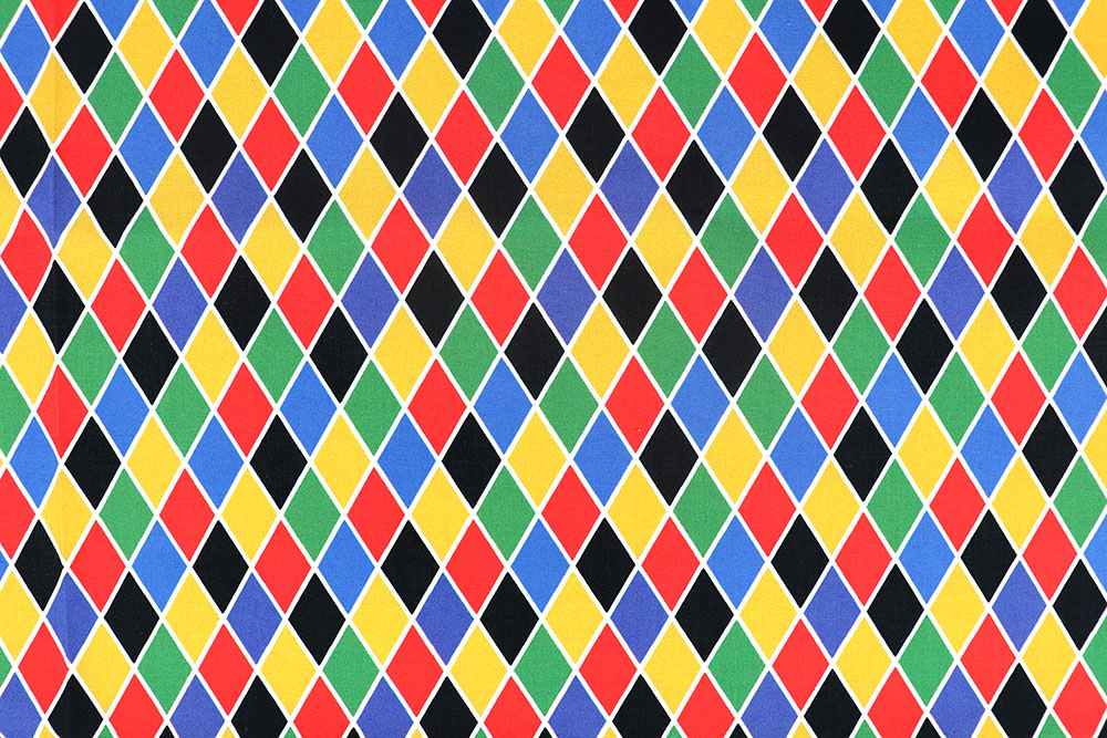 Baumwollstoff - Bunte Rauten