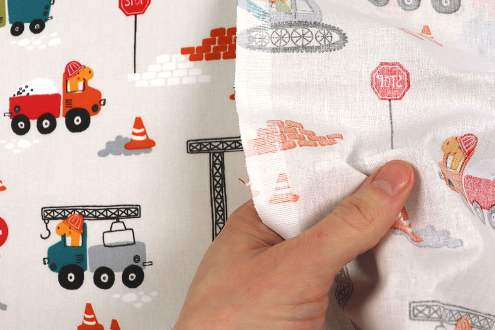 Kinderstoff - Dino-Baustelle