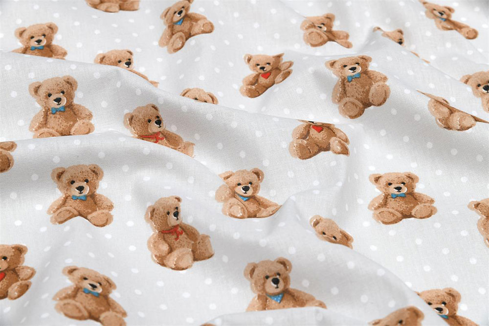 Baumwollstoff - Kleine Teddys