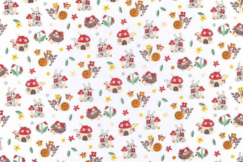 Baumwollstoff - Hase in der Wiese