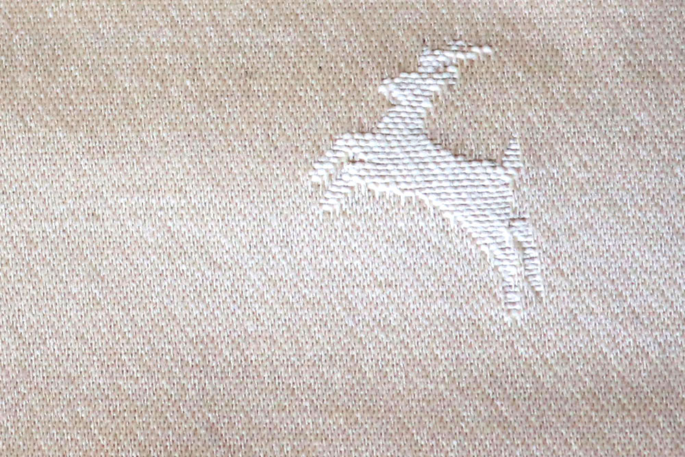 Dekostoff Jacquard beidseitig - Landhaus-Hirsche - Natur