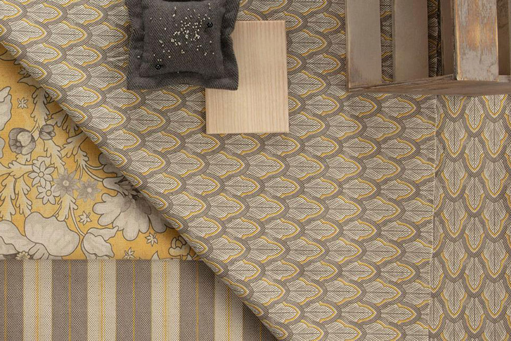 Möbelstoff Leinen deluxe - London - Classy Leaves