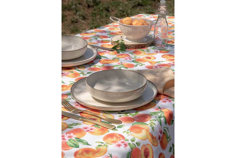 Dekostoff Recycling - Pfirsiche