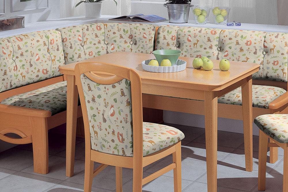 Dekostoff Leinenoptik - Freunde des Waldes