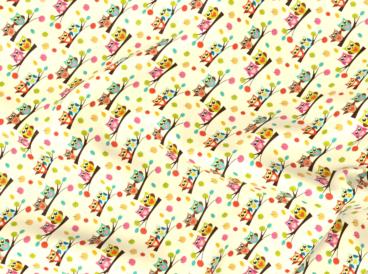 Dekostoff - Kuschel-Eulen
