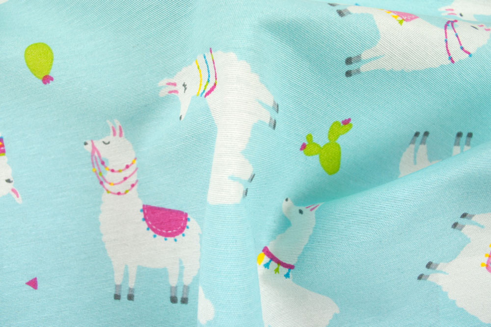 Sweet Alpaka - Dekostoff - Hellblau