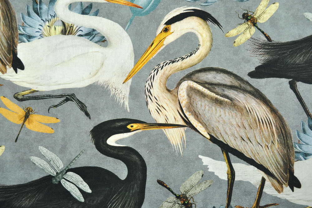 Dekostoff Digitaldruck - Große Reiher
