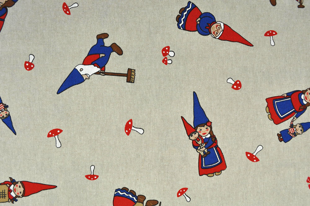 Dekostoff Leinenoptik - Familie Zwerg