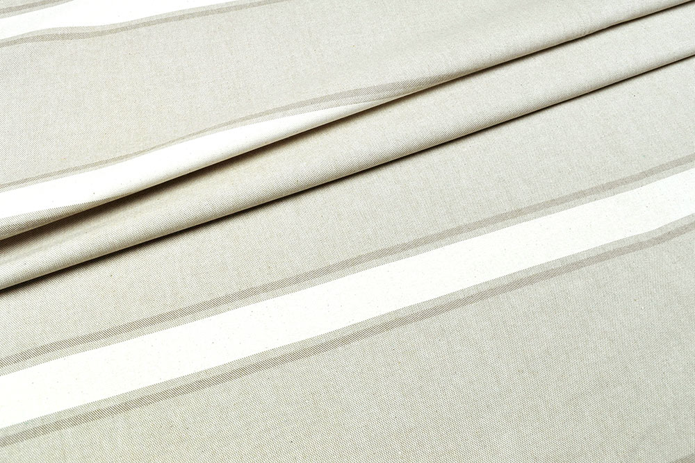 Dekostoff - Leinenoptik - Streifen - Beige