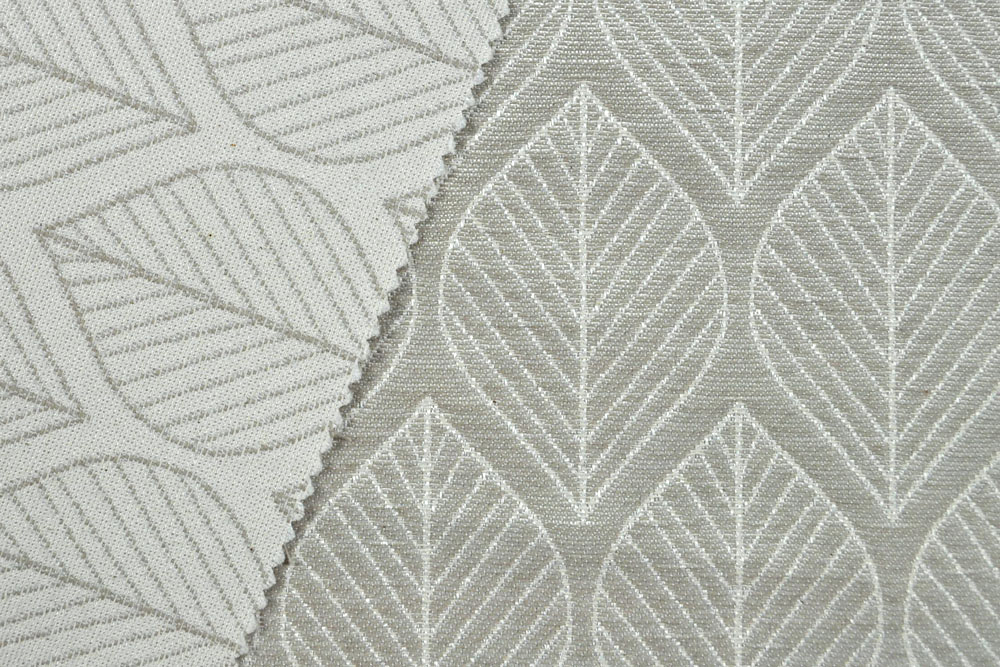 Dekostoff Jacquard - Zeitlose Blätter - Beige/Creme