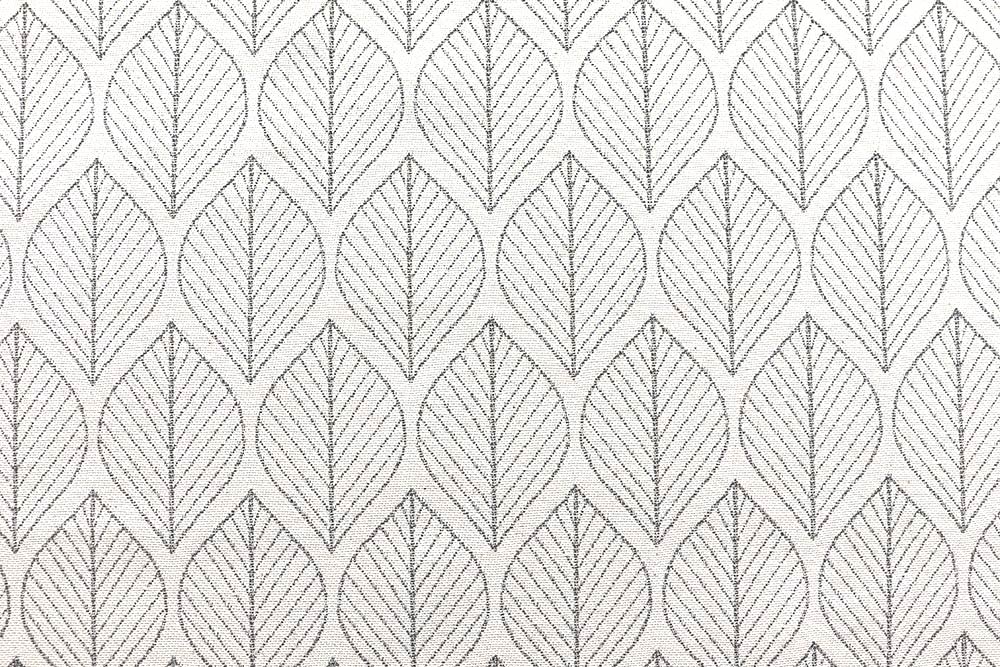 Premium-Jacquard - Zeitlose Blätter - Creme/Grau