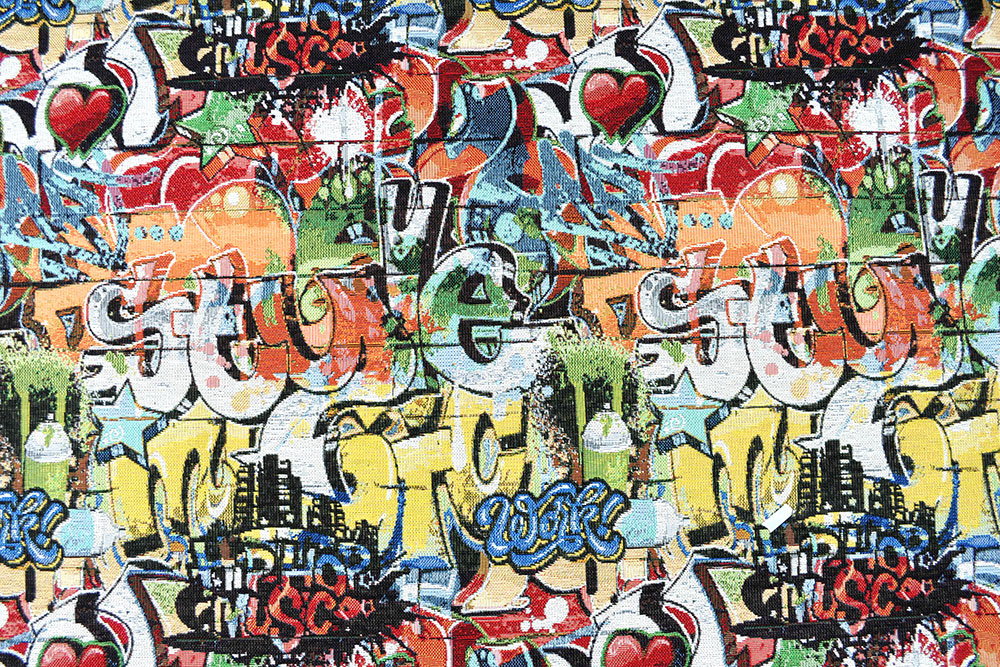Dekostoff Gobelin - Graffiti