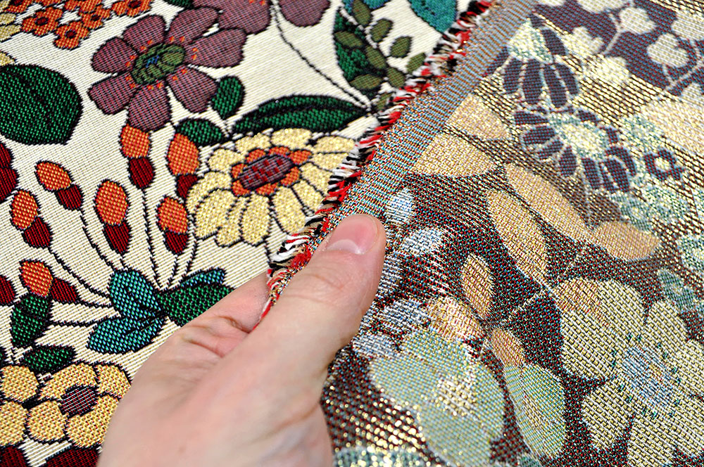 Gobelin glänzend - Bunte Blüten