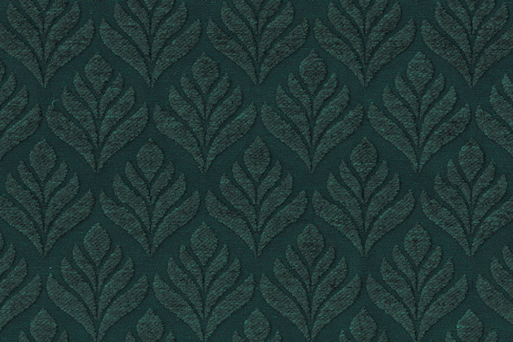 Chenile-Wende Jacquard - Lotusblatt - Dunkelgrün