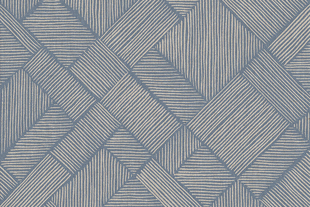 Dekostoff Leinenoptik - Diagonal - Nachtblau