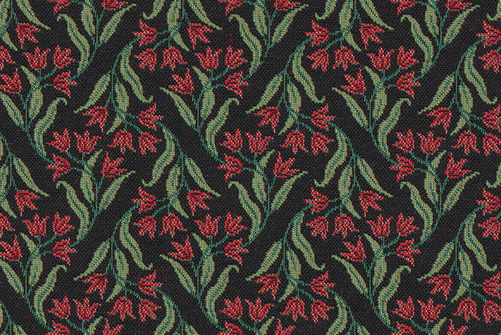 Gobelin-Stoff - Viola - Schwarz