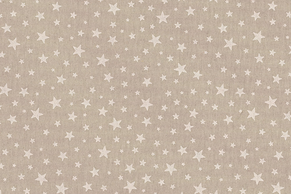 Dekostoff Leinenoptik - Glücksmomente - Sterne