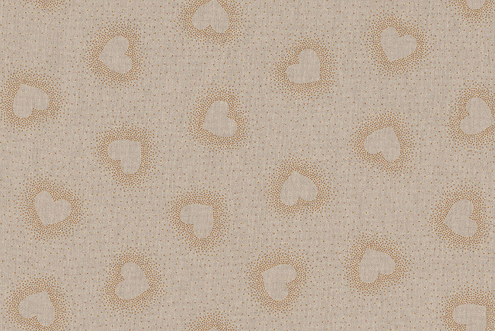 Dekostoff Leinenoptik - Herzen