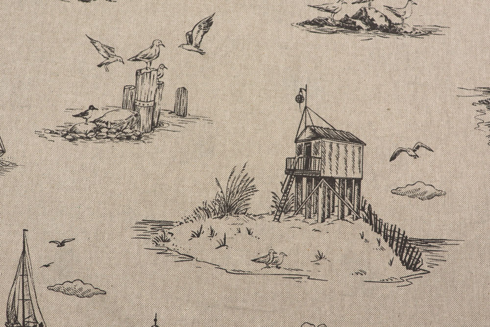 Dekostoff Leinenoptik - Ostsee