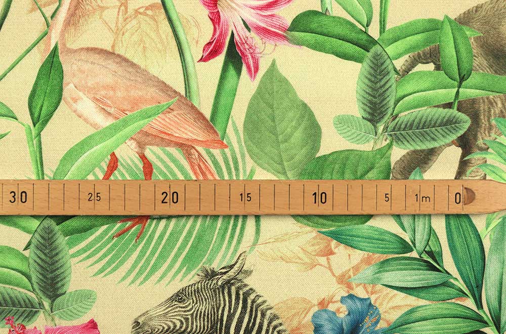 Baumwoll-Dekostoff Premium - Vintage Dschungel