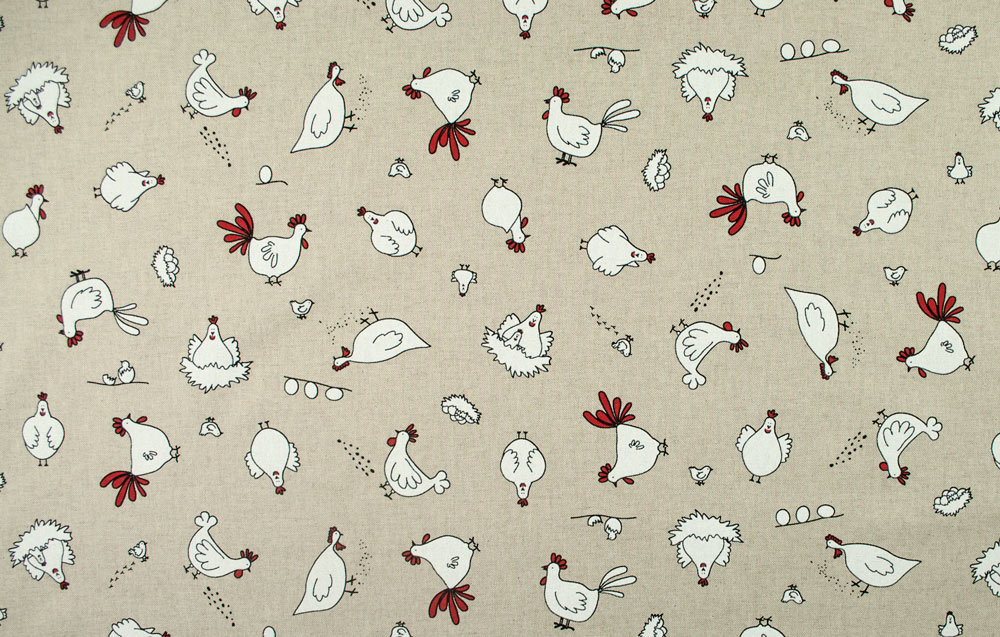 Dekostoff - Hühnerparade