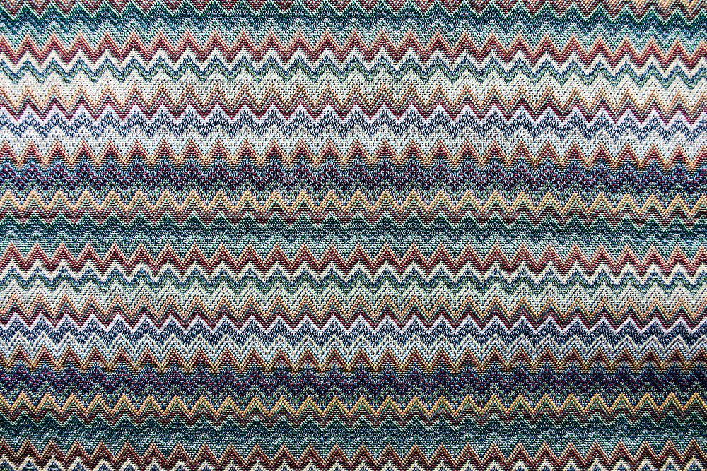 Dekostoff Gobelin - Zick-Zack-Streifen Bunt