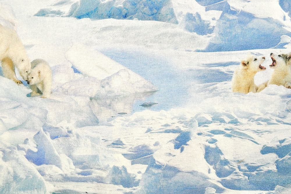 Dekostoff Digitaldruck - Leben der Eisbären