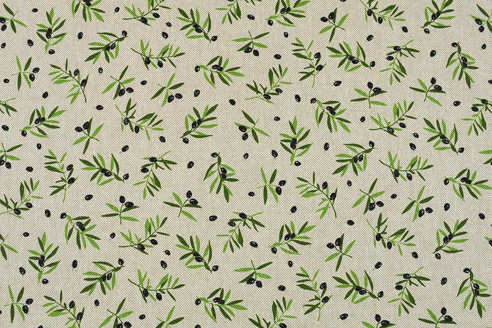 Dekostoff Leinenoptik - Oliven