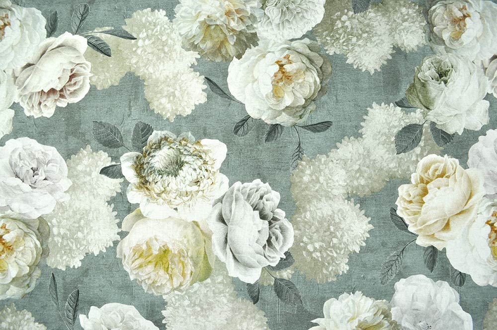 Dekostoff Titanium - Rosenpracht