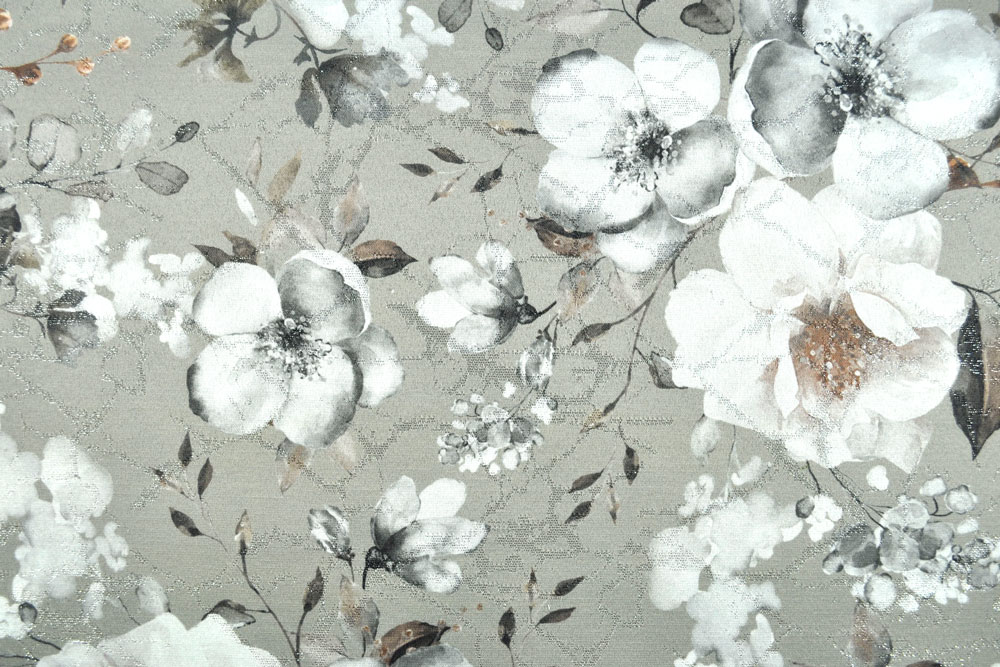 Dekostoff Glitter - Anemone - Taupe