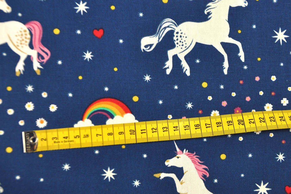 Dekostoff  Glowing - Einhörner