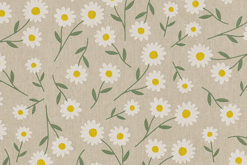 Dekostoff Leinenoptik - Daisy