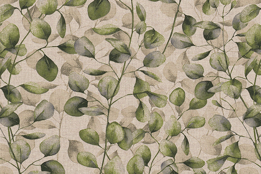 Dekostoff Leinenoptik - Leaves