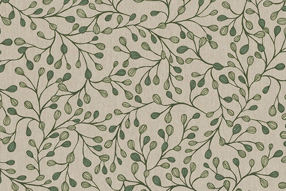 Dekostoff  Leinenoptik - Frühlingslaub