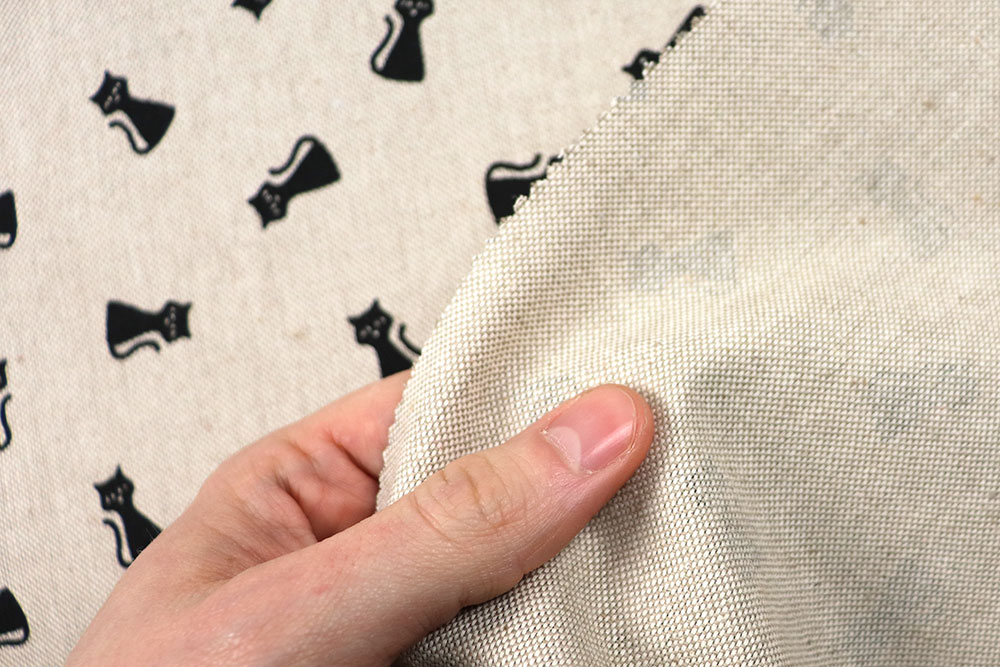 Dekostoff Leinenoptik - Mini-Kätzchen