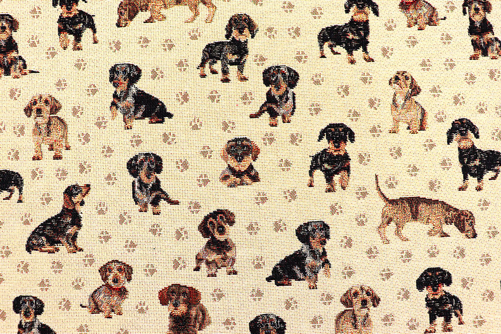 Dekostoff Gobelin - Kleine Dackel