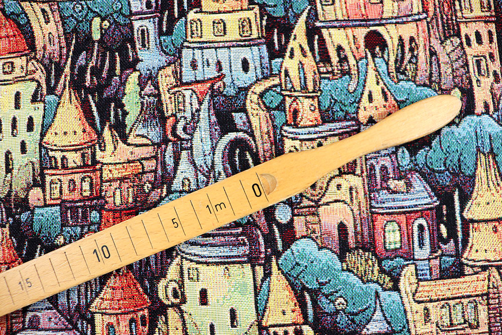 Dekostoff Gobelin - Magische Stadt