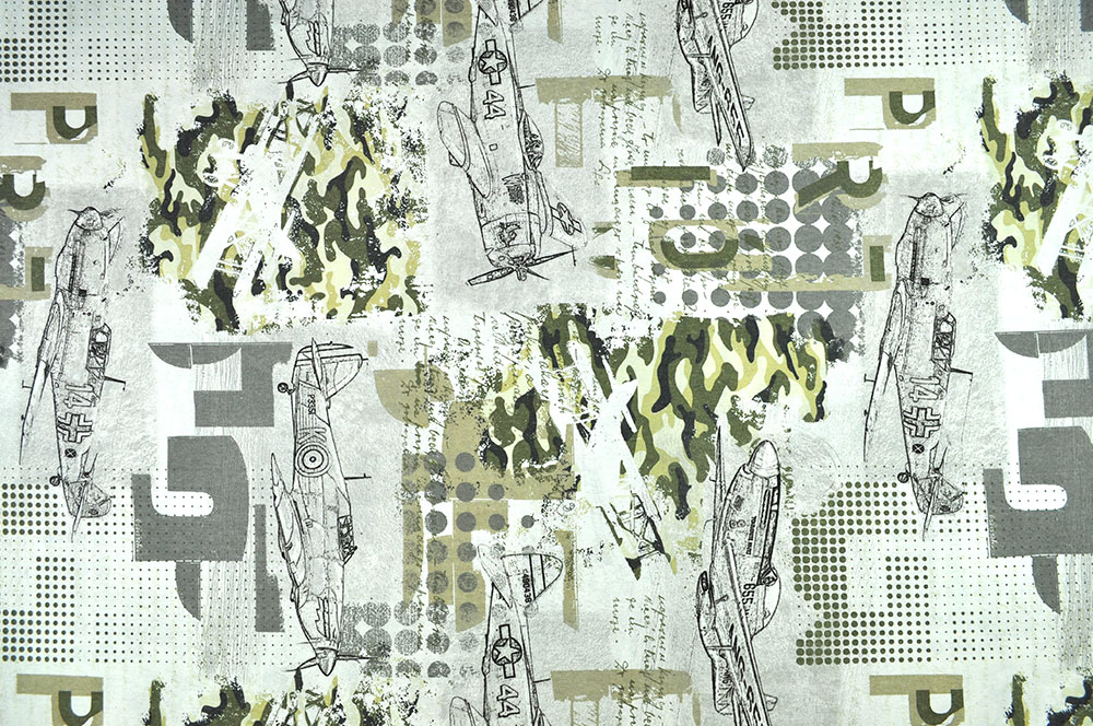 Dekostoff - Army Planes - 280 cm breit